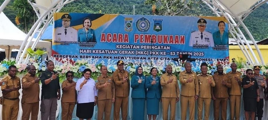 Puncak HKG 2025 Berpusat di Teluk Wondama, Gubernur Mandacan Ingatkan Peran Strategis PKK